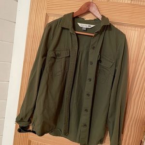 Old navy button up green medium